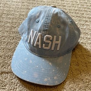 Nash/Nashville Baseball or Dad Hat, Distressed Blue and White Color